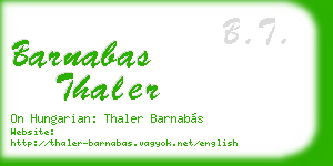 barnabas thaler business card